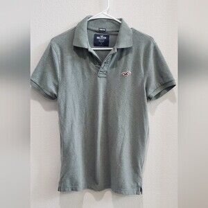 Hollister green polo  style shirt size small